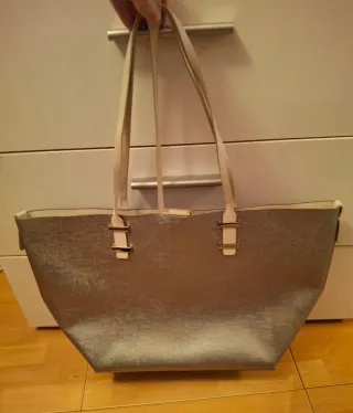 Bolso Zara Beige y Dorado