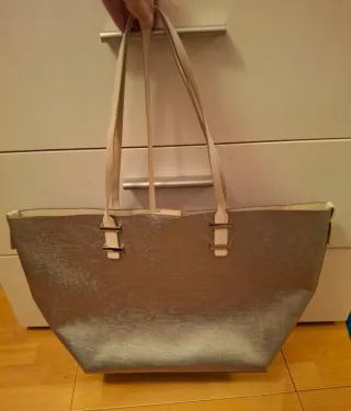 Bolso Zara Beige y Dorado