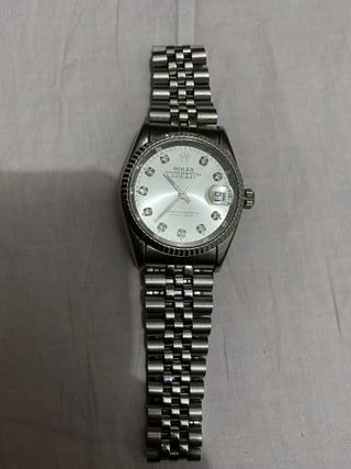 Reloj Rolex Datejust Diamantes Plata