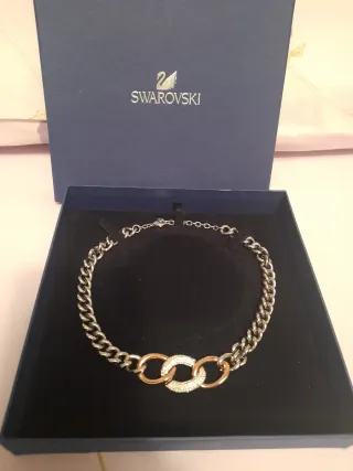 Collar Swarovski Oro y Plata