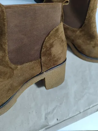 Botines Camel Tacón Grueso