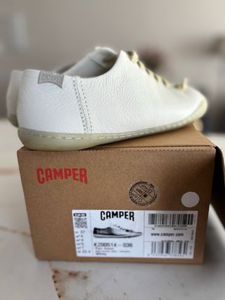 Bambas Camper Piel Barefoot Blancas