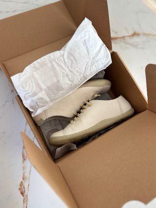 Bambas Camper Piel Barefoot Blancas