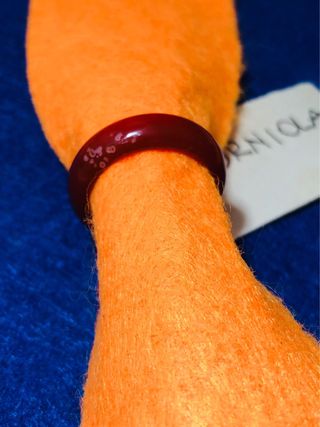 Anello fedina pietra corniola con piccolo difetto