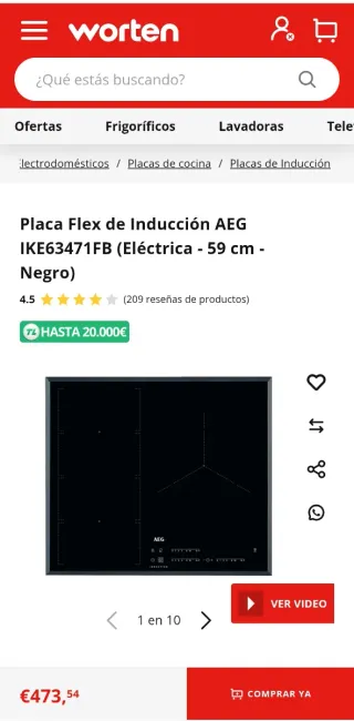Placa Inducción AEG