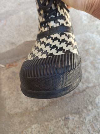 Botas de agua con estampado houndstooth