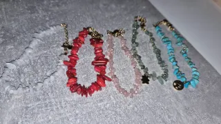 Pulseras de piedras naturales (5 unidades)