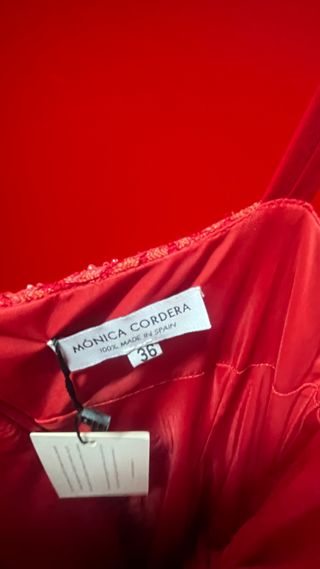 Vestido largo Mónica Cordera rojo T.M