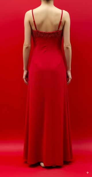 Vestido largo Mónica Cordera rojo T.M