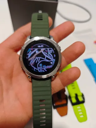 Garmin Fenix 7 Argento/Verde