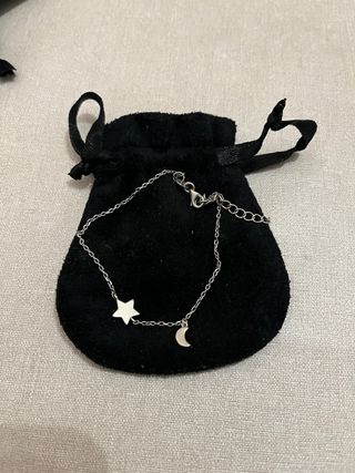 Pulsera Plata Estrella y Luna