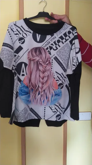 Sudadera con estampado de muñeca