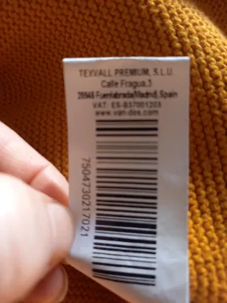 Jersey mostaza VAN-DOS talla única