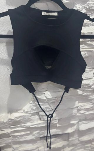 Conjunto Top Negro y Pantalón Largo