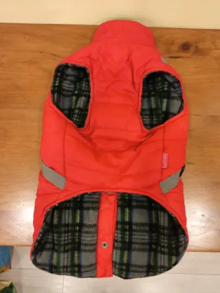 Abrigo impermeable rojo para perro