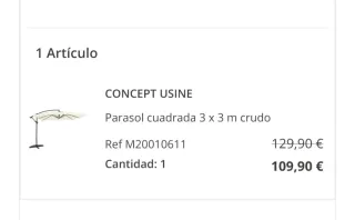 Oferta: Elegante sombrilla de tamaño grande.