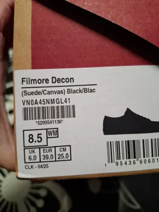 Zapatillas Vans Negras Talla 39