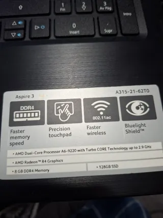 Ordenador portátil Acer Negro