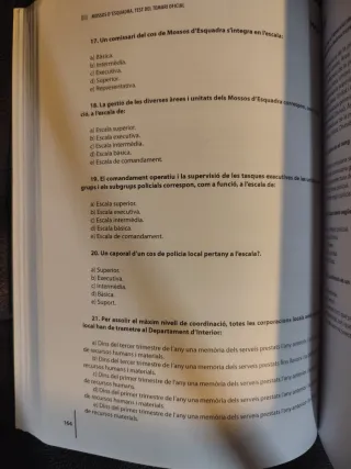 Test del temari oficial de Mossos d'Esquadra