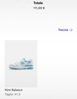 New Balance 550 Bianco Azzurro