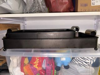 Pareja de Bandejas madera y hierro doradas