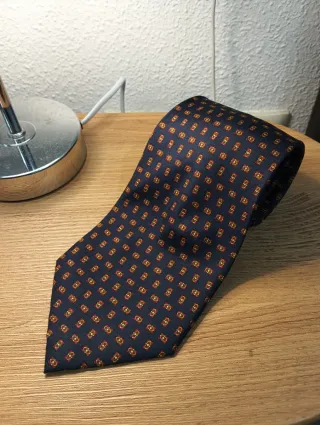 Corbata Marco Valenza azul con estampado