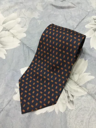Corbata Marco Valenza azul con estampado