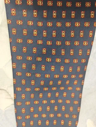 Corbata Marco Valenza azul con estampado