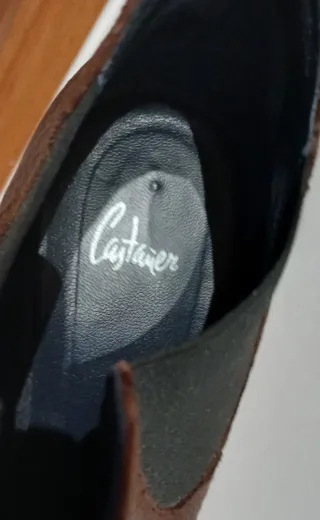 Botines de cuña piel serpiente marrones