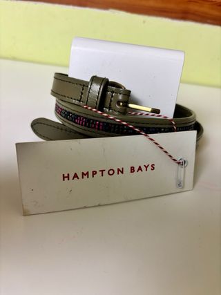 Cinturón de piel genuina HAMPTON BAYS en elegante