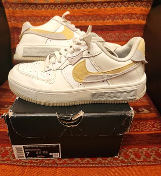 Nike Air Force 1 Bianche/Gialle Donna 38