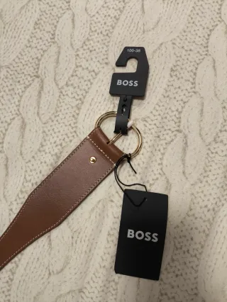 Cintura BOSS donna marrone e oro