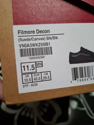 Zapatillas Vans Negras Talla 45