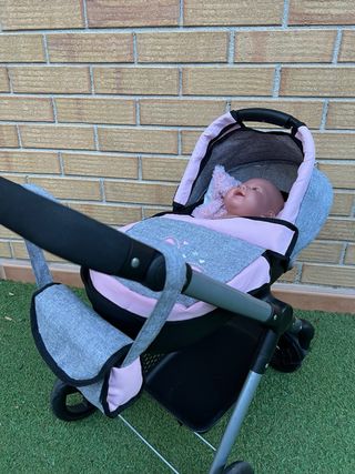 Passeggino per bambole + Bambola Antonio Juan
