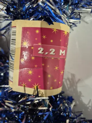 Striscione Natale Blu e Argento con Stelline