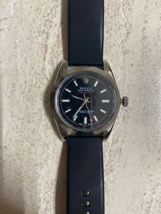 Rolex Milgauss Reloj Negro y Plateado