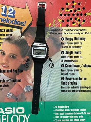 Casio 12-Melody Vintage 1981 Orologio Espositore