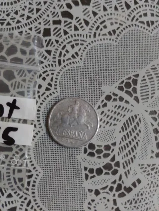 Moneda 5 cent 1945 España