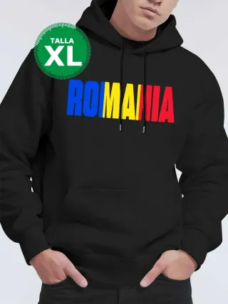 Sudadera Negra ROMANIA Talla XL