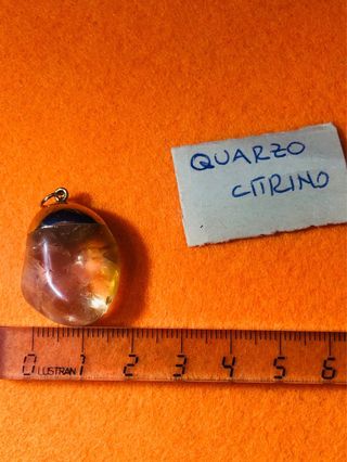 Ciondolo Quarzo Citrino Burattato