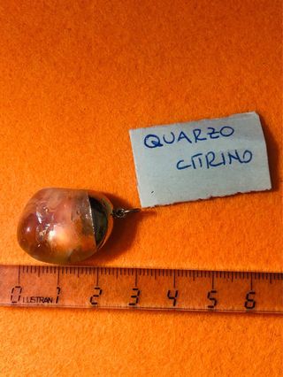 Ciondolo Quarzo Citrino Burattato