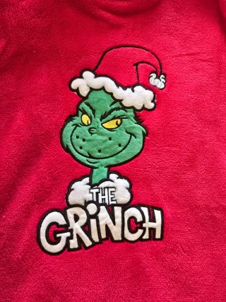 Pijama Grinch Invierno Mujer T.M Rojo