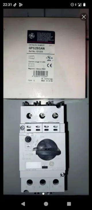 Guardamotor GE GPS2BSAN 14-20A