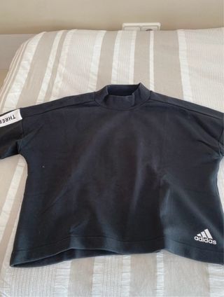 Sudadera Adidas Negra con Rayas