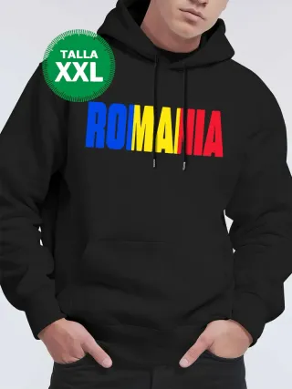 Sudadera Negra ROMANIA Talla XXL