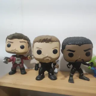 Funko Pop Marvel Star Lord, Thor, Black Panther