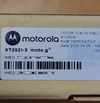 Smartphone Motorola Moto G15 4+128 GB