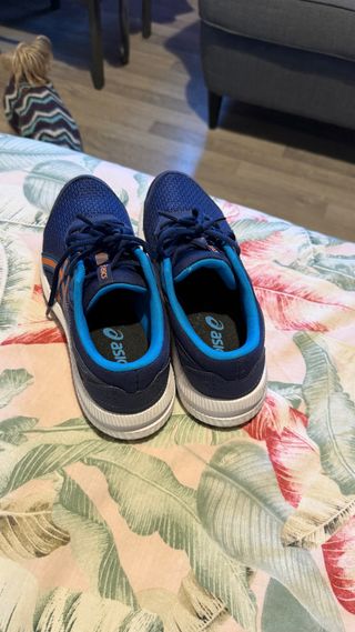 Zapatillas deportivas Asics mujer azul/naranja