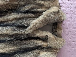 Abrigo de piel de zorro ártico natural