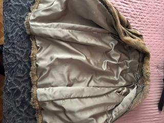 Abrigo de piel de zorro ártico natural